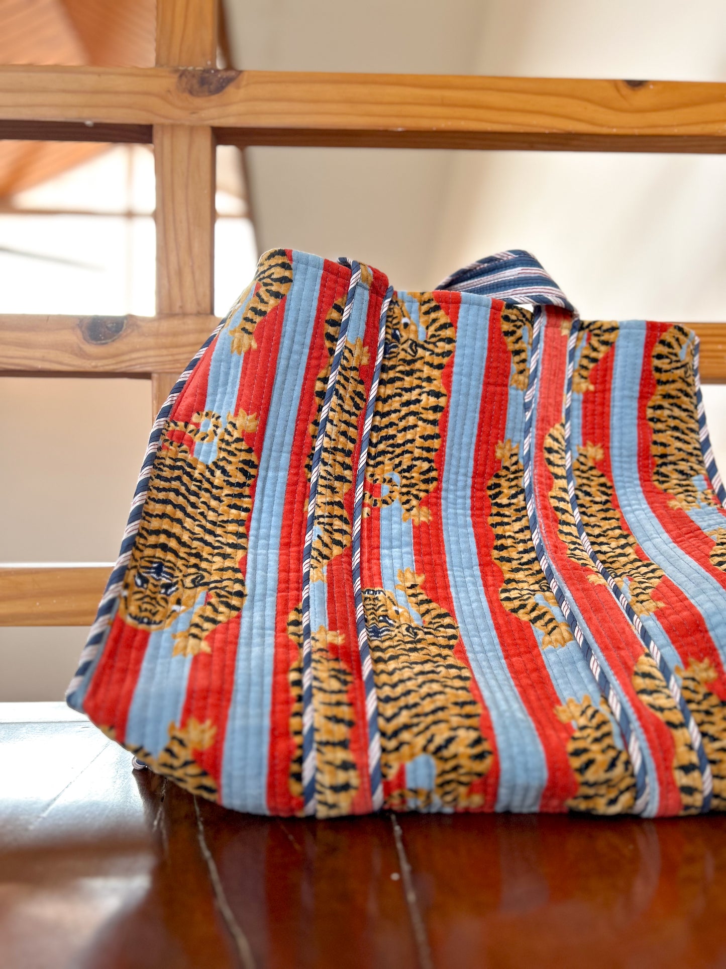 Airforce Tiger Velvet Tote