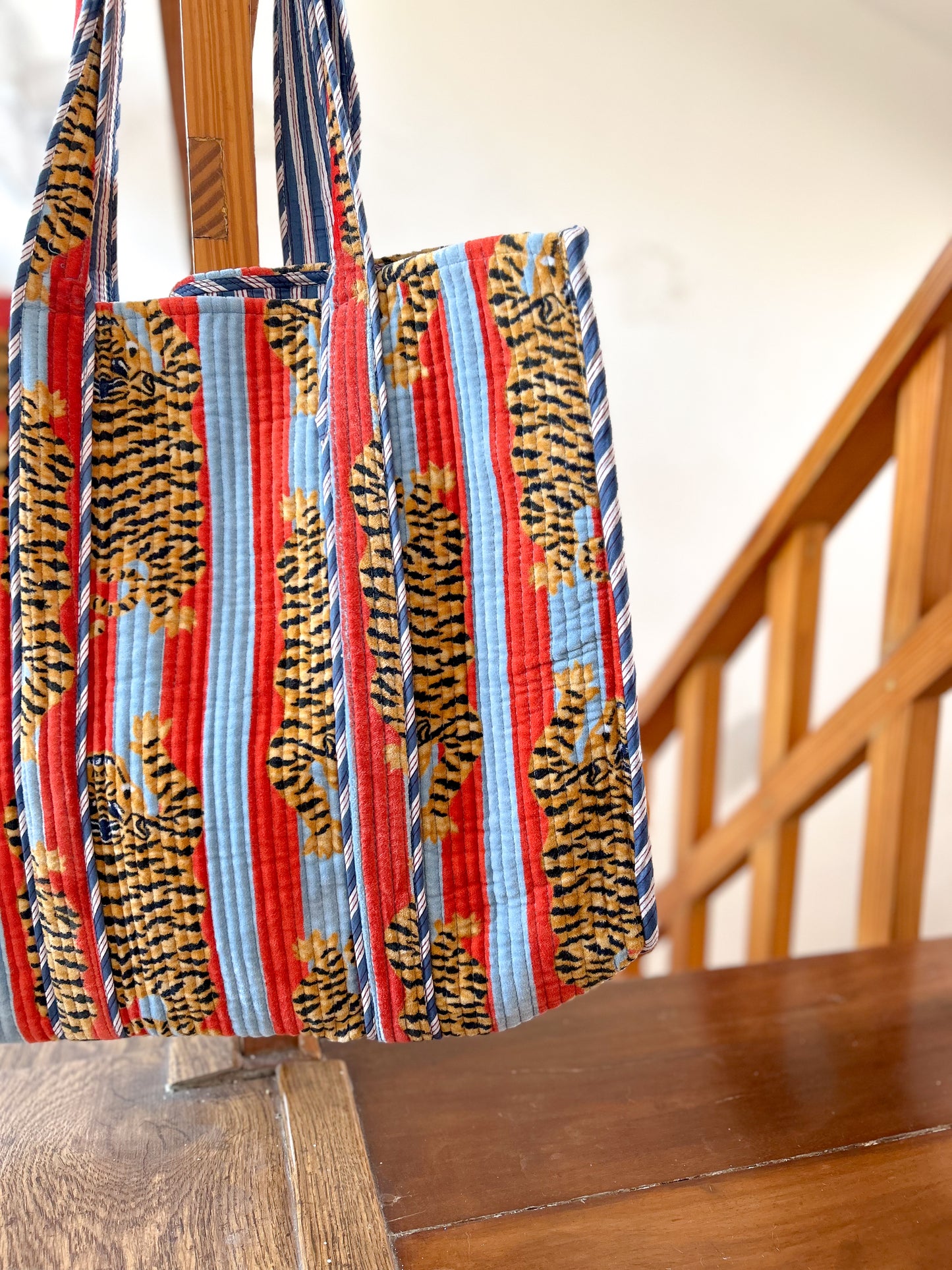Airforce Tiger Velvet Tote