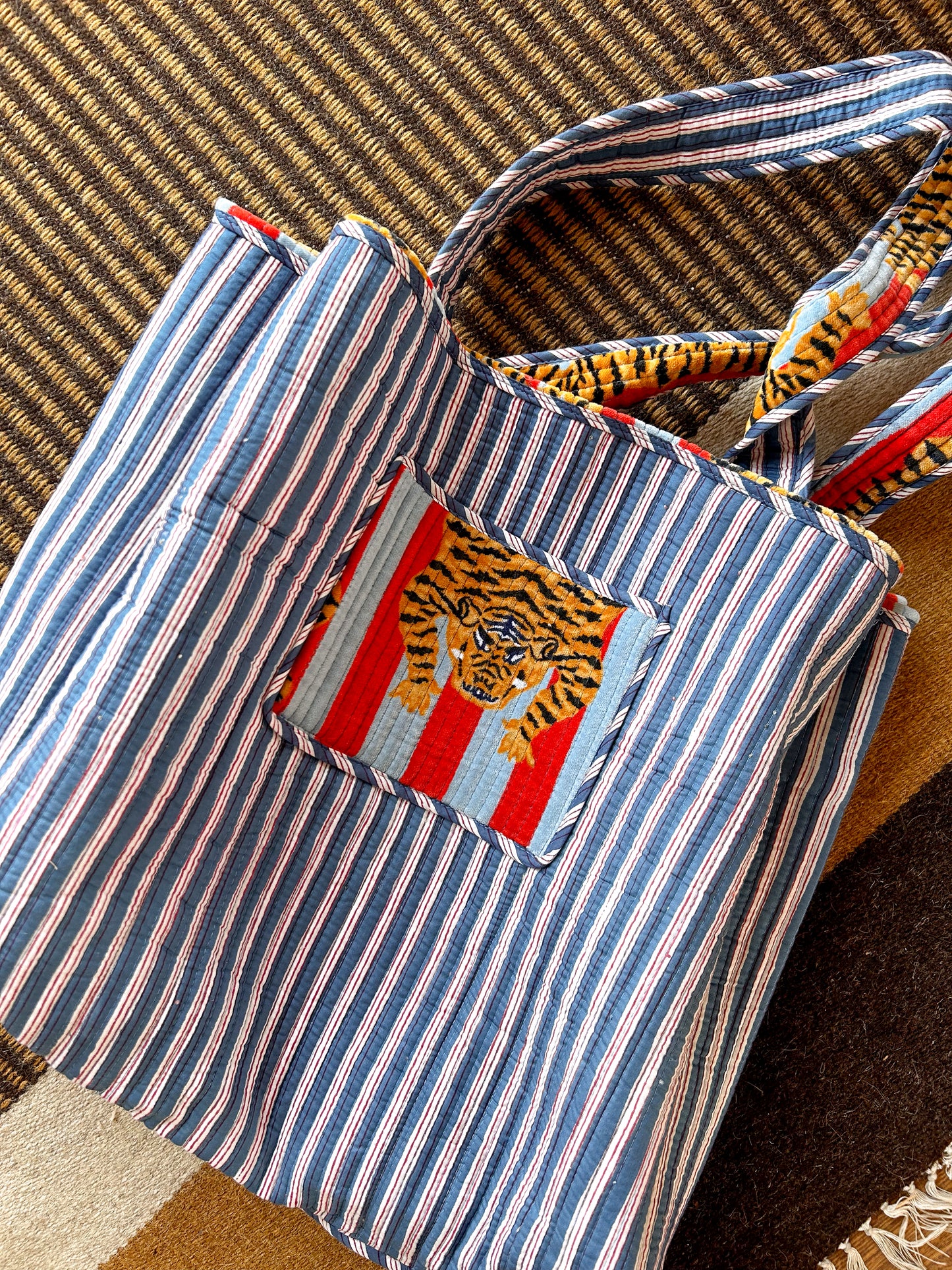 Airforce Tiger Velvet Tote