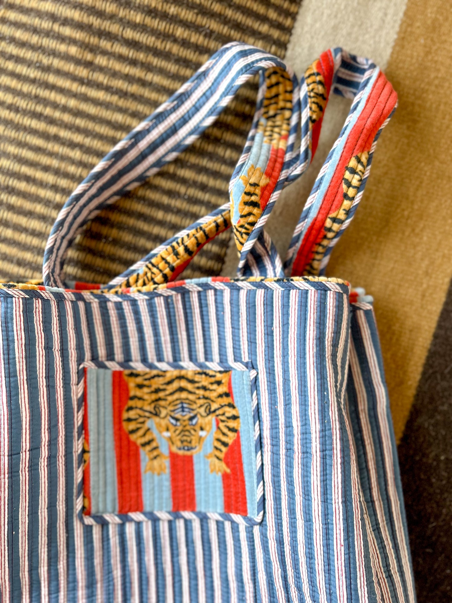 Airforce Tiger Velvet Tote