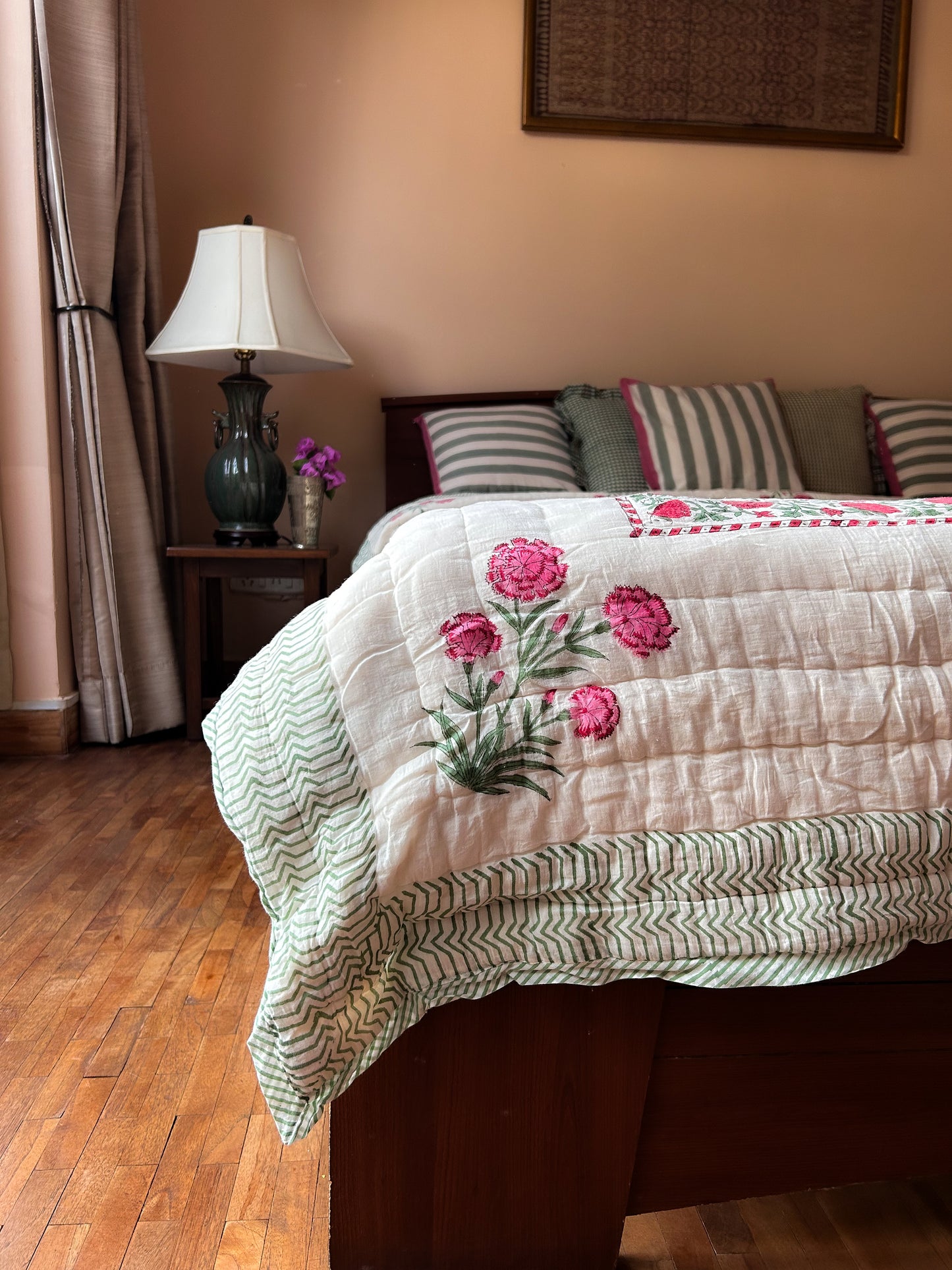 Wild Carnation Muslin Razai