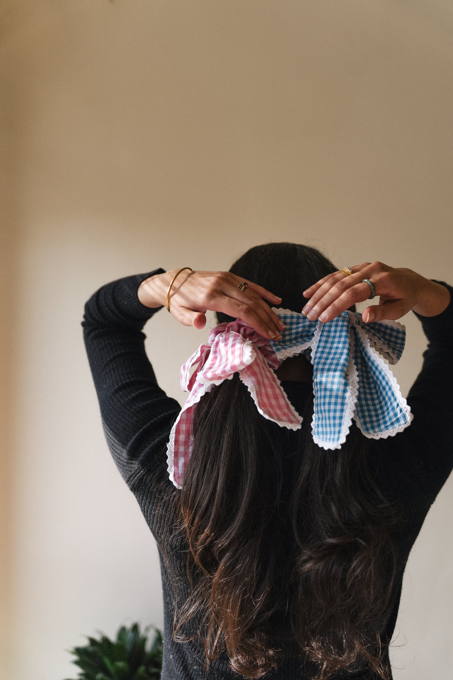 Gingham Bow Cirqlet