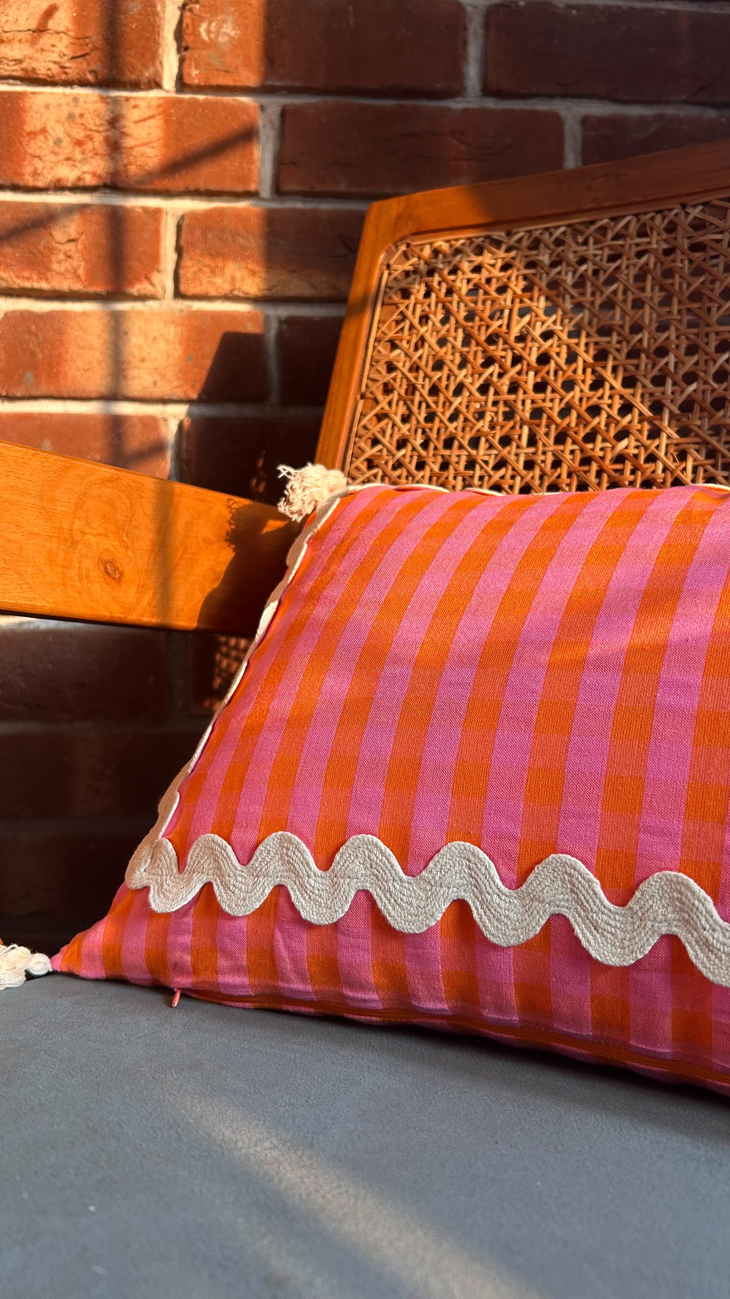 Sunset Gingham Cushion Cover