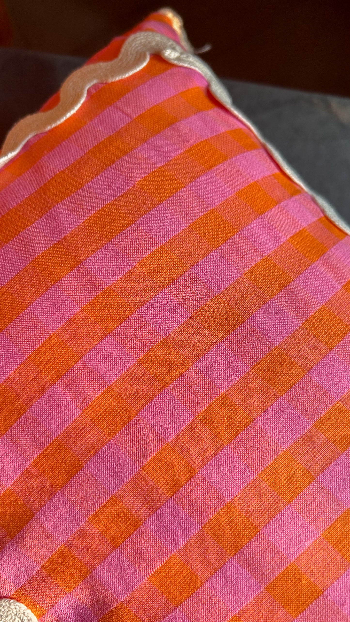 Sunset Gingham Cushion Cover