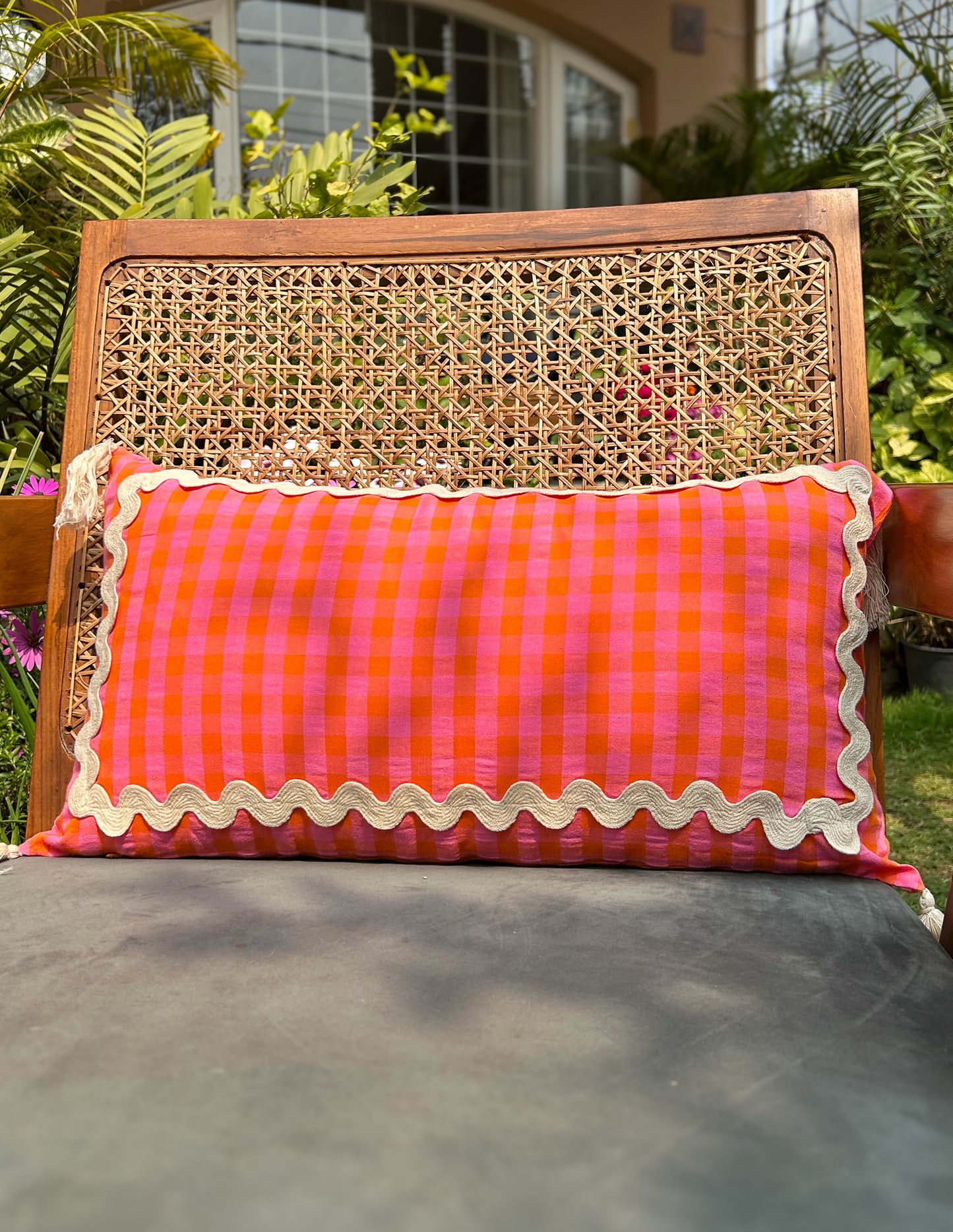 Sunset Gingham Cushion Cover