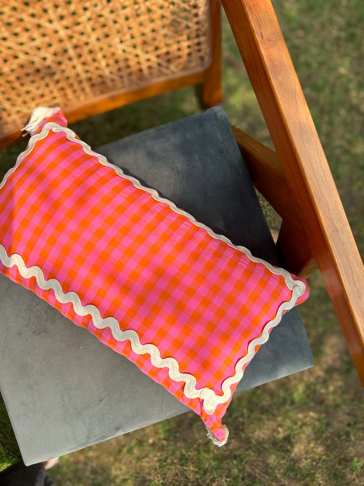 Sunset Gingham Cushion Cover
