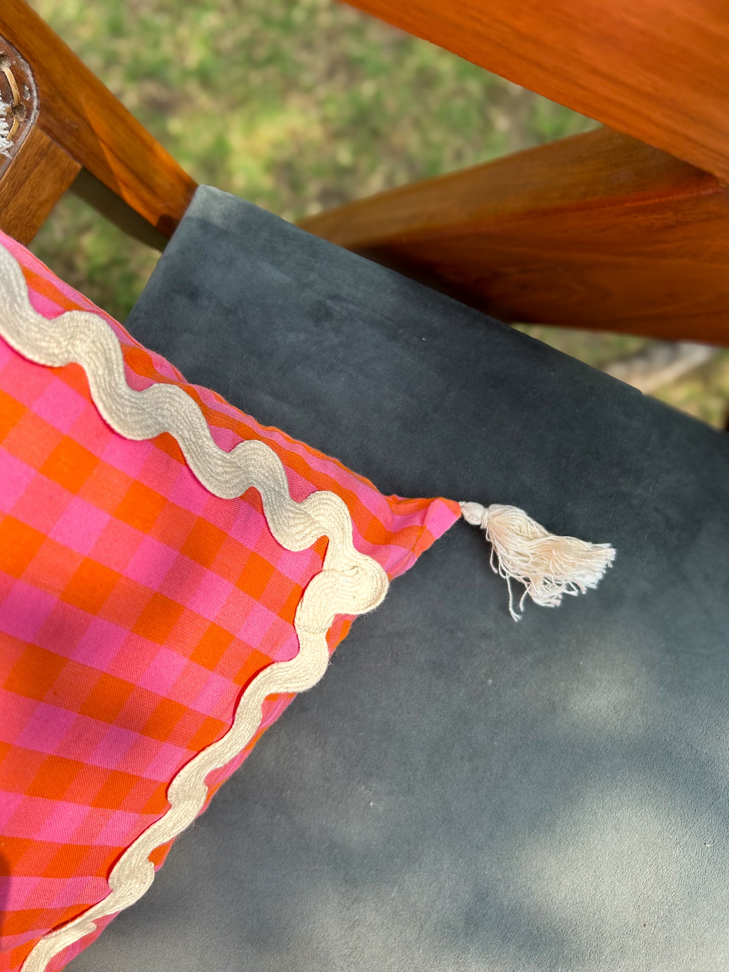 Sunset Gingham Cushion Cover
