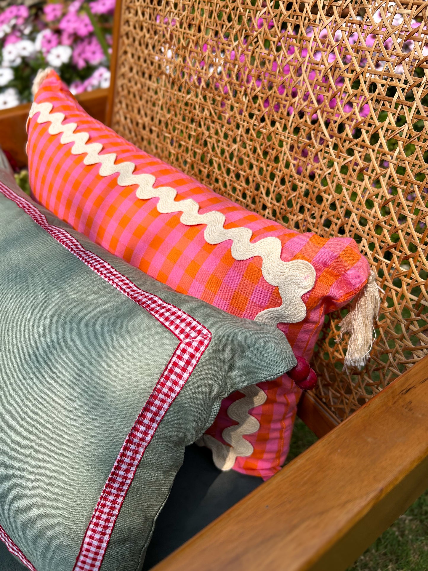Sunset Gingham Cushion Cover