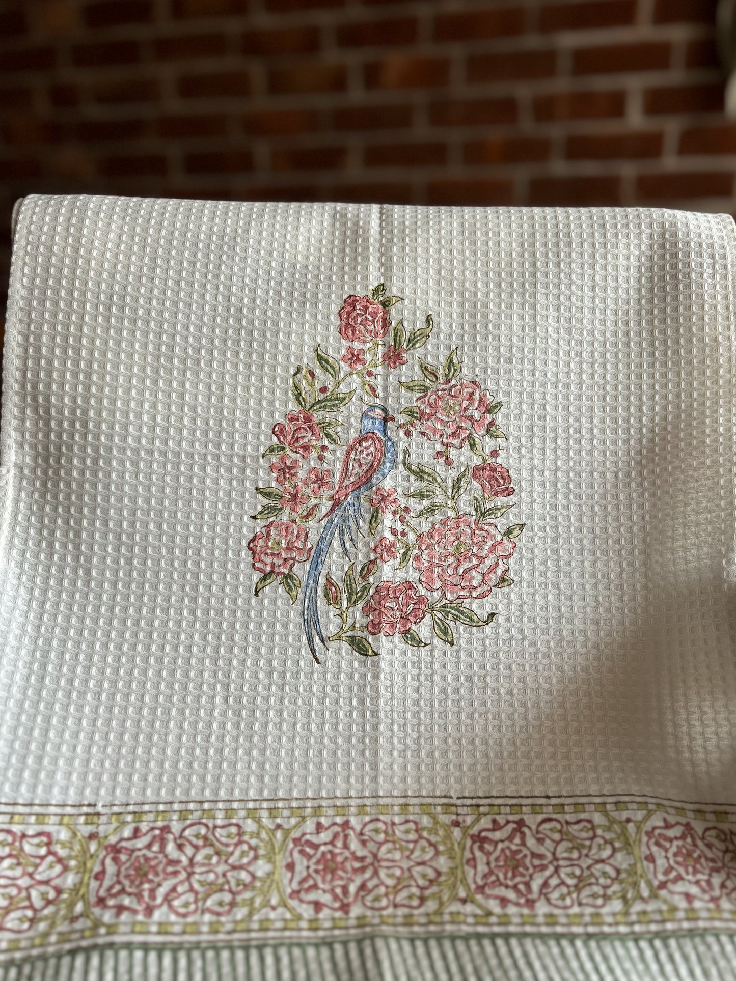 Blue Songbird Hand Towel