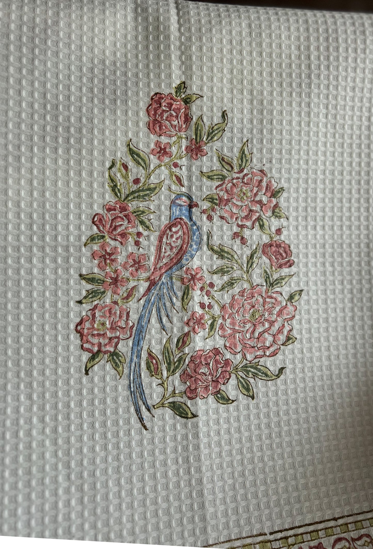 Blue Songbird Bath Towel