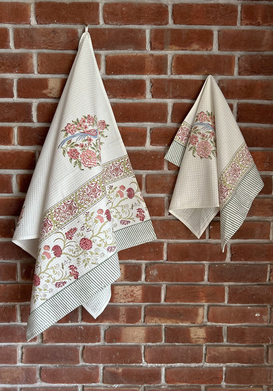 Blue Songbird Bath Towel